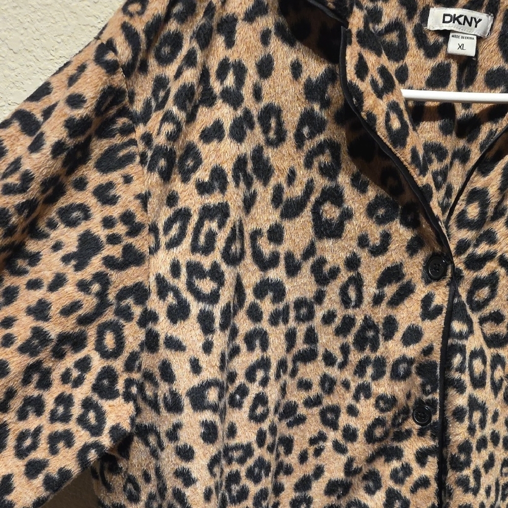 Dkny Leopard Print Button Up Jacket - image 4